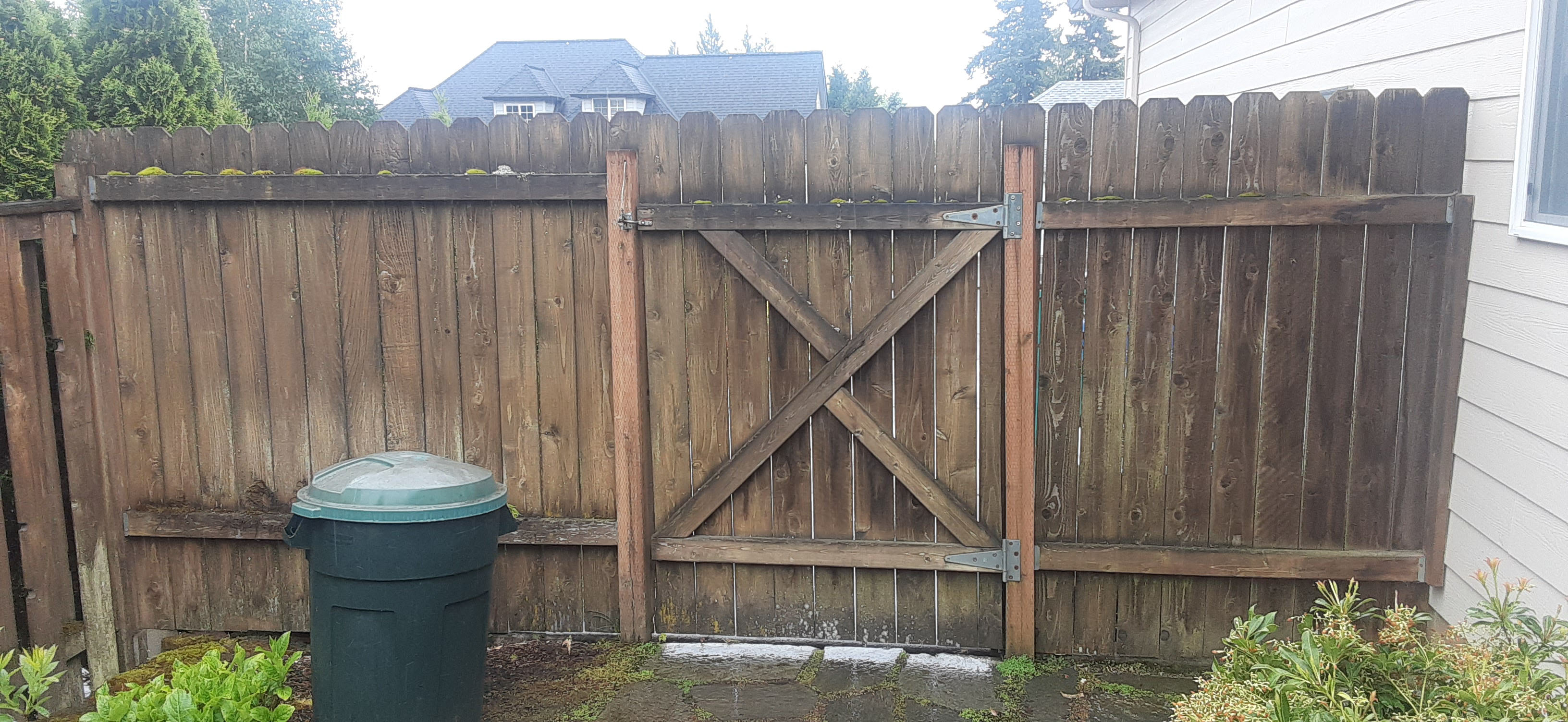 Old wooden fence in need of remodeling